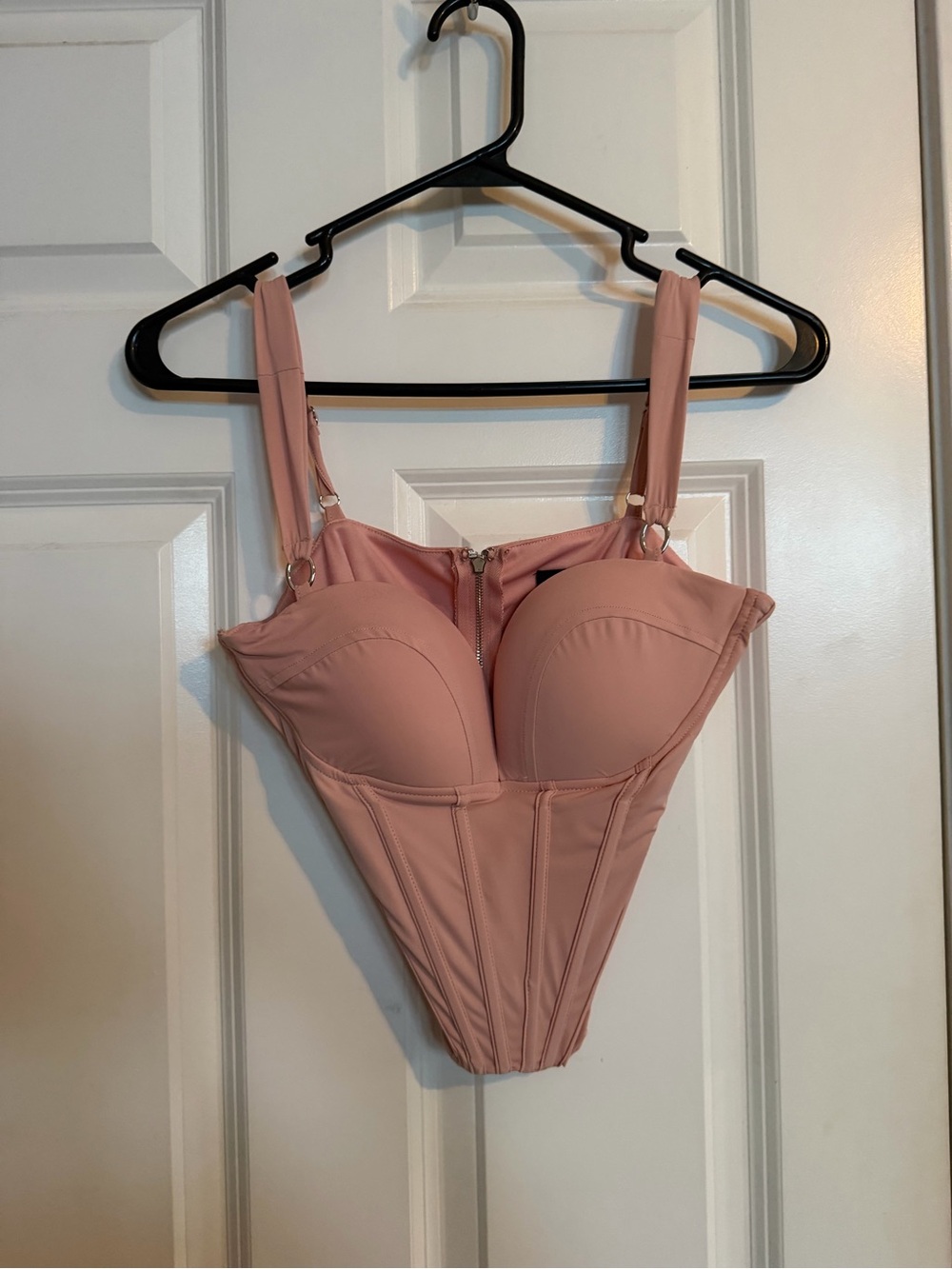Windsor Blush Pink Bustier Bodysuit with Molded Cups